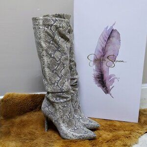 Jessica Simpson Saferra Natural Snake Boots